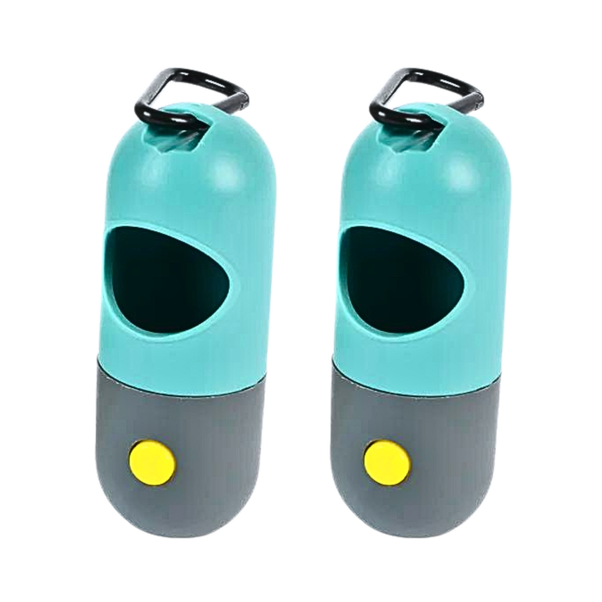 Dog Waste Bag Holders w/LED flashlight- Set of Two