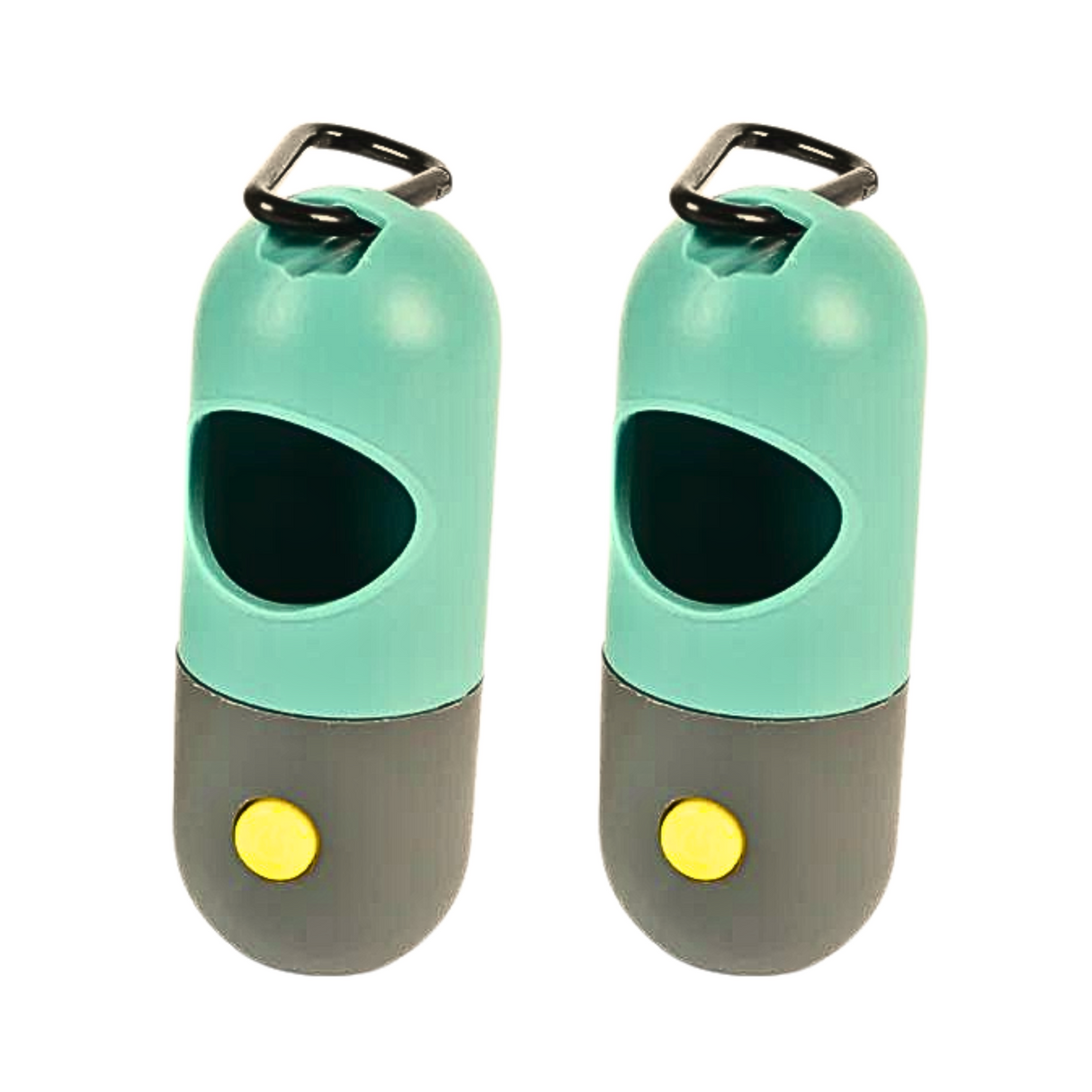 Dog Waste Bag Holders w/LED flashlight- Set of Two