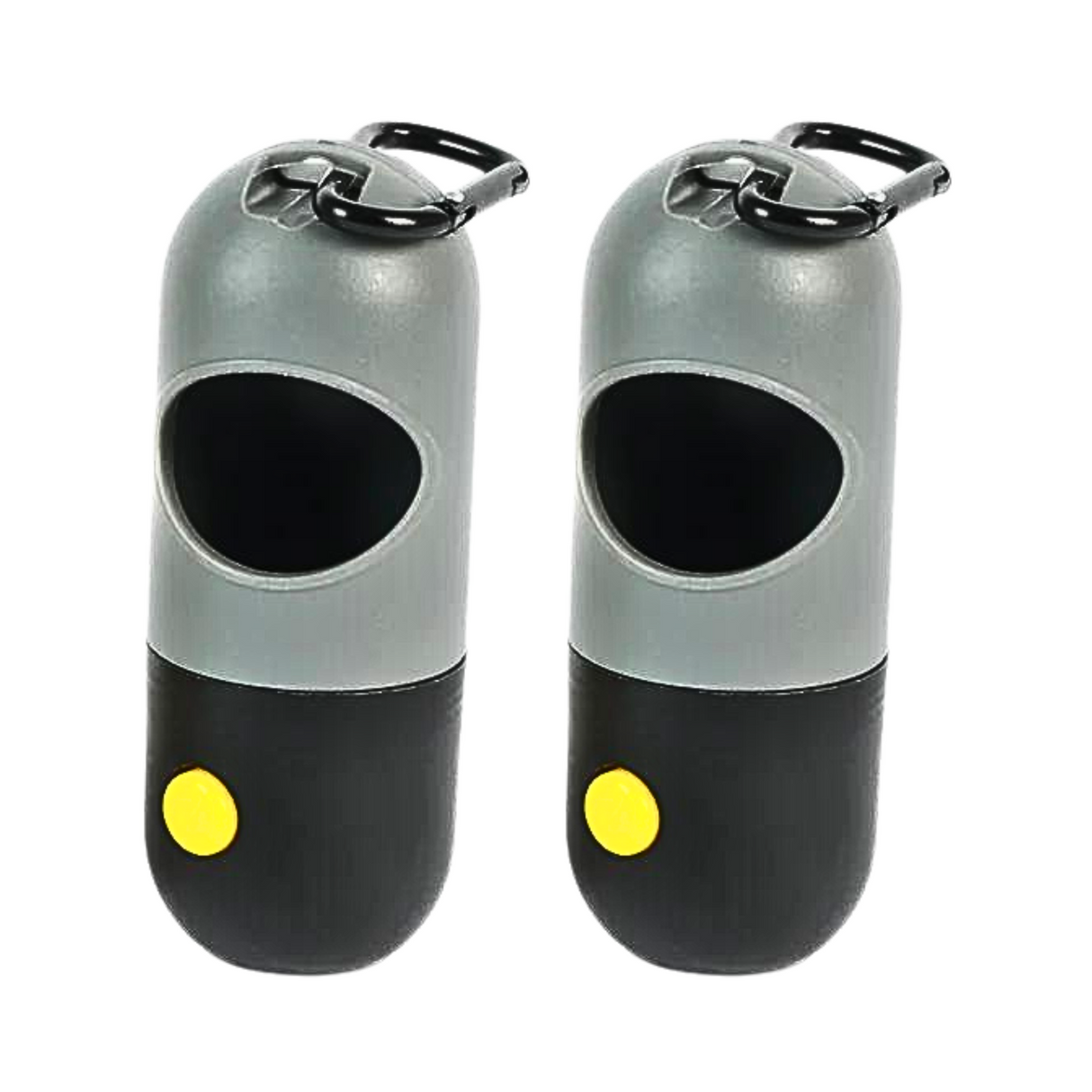Dog Waste Bag Holders w/LED flashlight- Set of Two