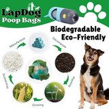 Box of Dog Waste Bags with LED Flashlight Holder